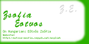 zsofia eotvos business card